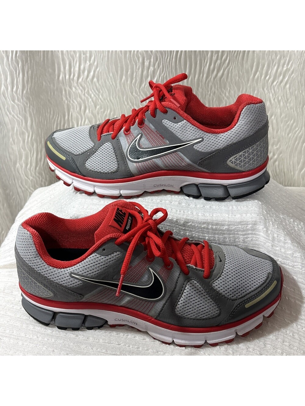 NIKE Pegasus 28 Grey Light Crimson Men Running SZ 10 Sneakers 443805-006